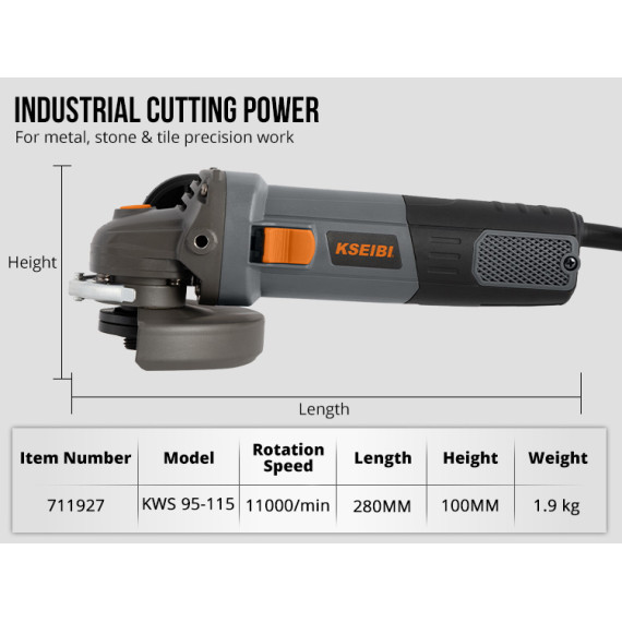 High-Performance Angle Grinder for Precision Cutting and Grinding | KSEIBI