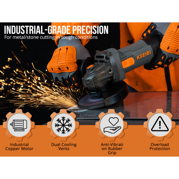 Amoladora angular 115mm 850W: potente y versátil | KSEIBI