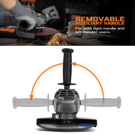 Rectificator unghiular KWS 20-180, putere 2000W și disc de 180 mm | KSEIBI