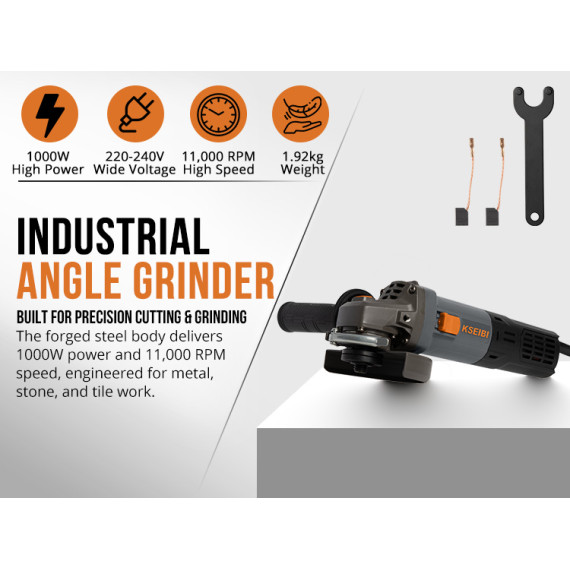 Powerful Variable Speed Angle Grinder for Precision Cutting | KSEIBI