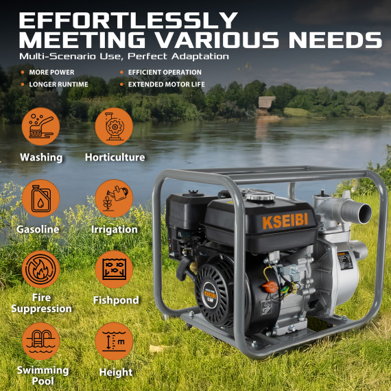 Leistungsstarke KWP 50 Benzinmotor-Wasserpumpe, 50 mm | KSEIBI