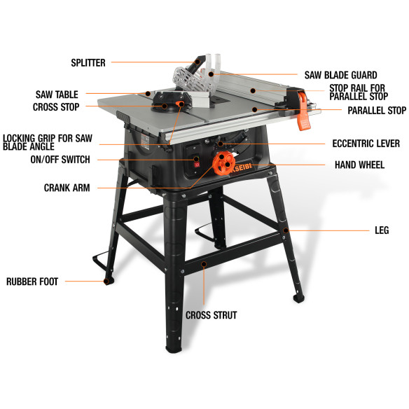 Sierra de mesa KTS 20-254 L de 254mm | KSEIBI