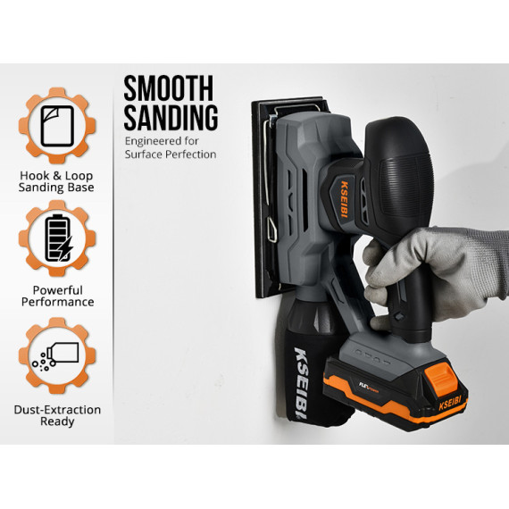 KSS 20V-230: Kabelloser Finish-Schleifer für präzise Ergebnisse | KSEIBI