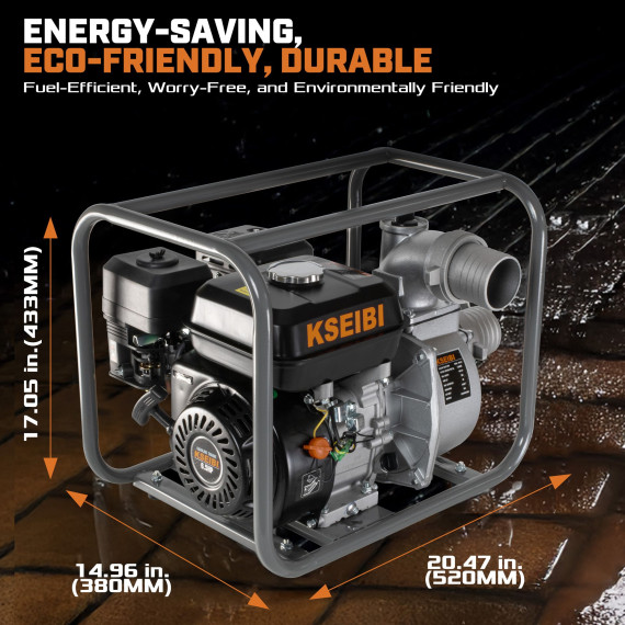 Powerful Gasoline-Powered Water Pump for Efficient Water Transfer | KSEIBI