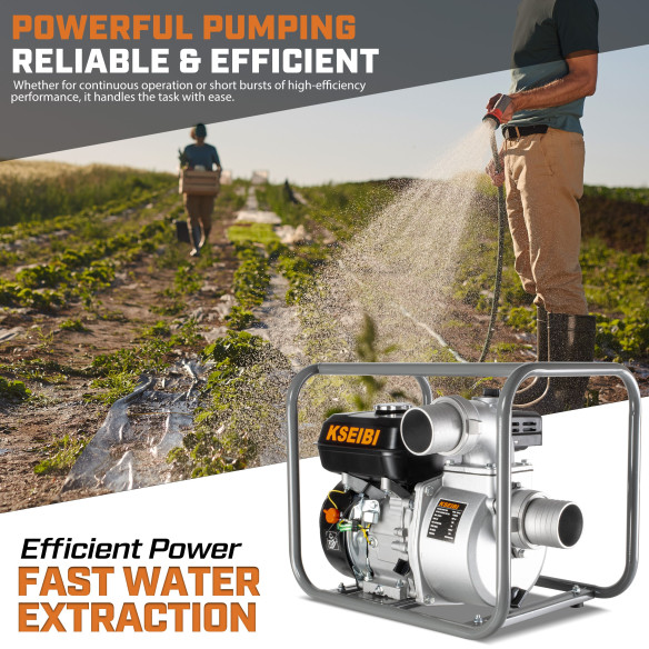 Powerful Gasoline-Powered Water Pump for Efficient Water Transfer | KSEIBI