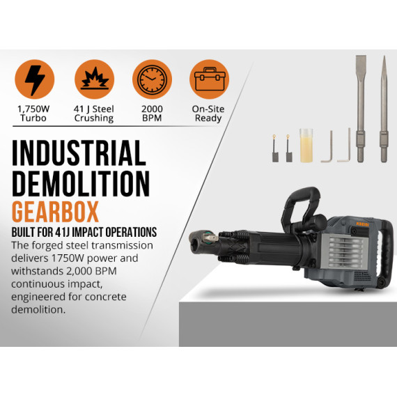 High-Power KSH 1750 D Demolition Hammer for Tough Jobs | KSEIBI