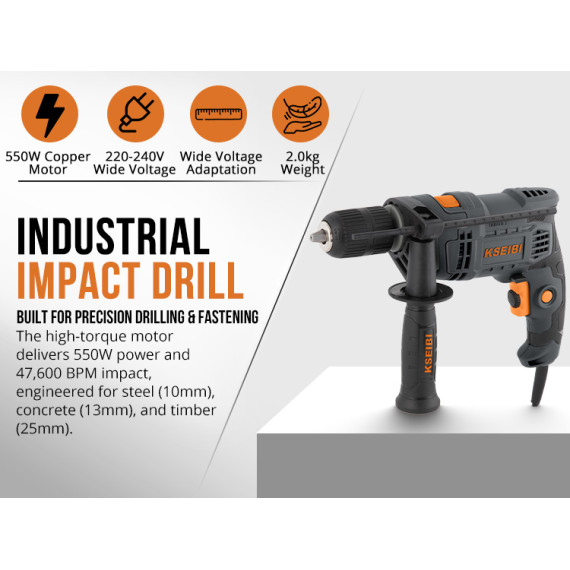High-Performance KSB 580 D Impact Drill for Precision Drilling | KSEIBI