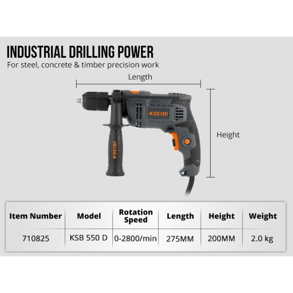 High-Performance KSB 580 D Impact Drill for Precision Drilling | KSEIBI