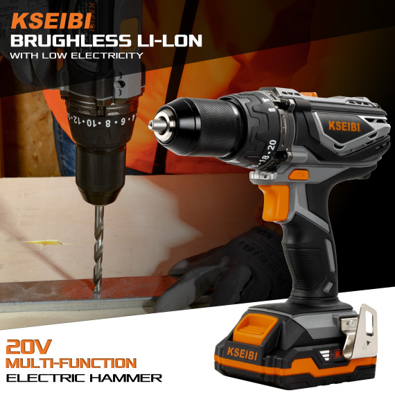 مثقاب لاسلكي مطرقي 20 فولت KSB 20V-40 | KSEIBI
