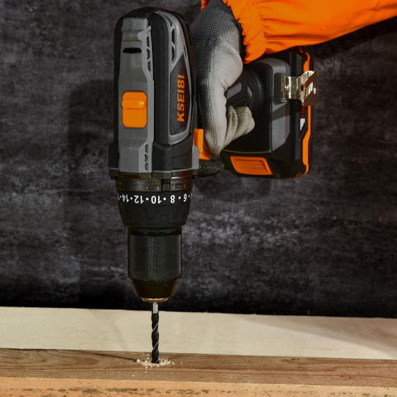 High-Performance 20V Cordless Impact Drill with 2 Batteries | KSEIBI