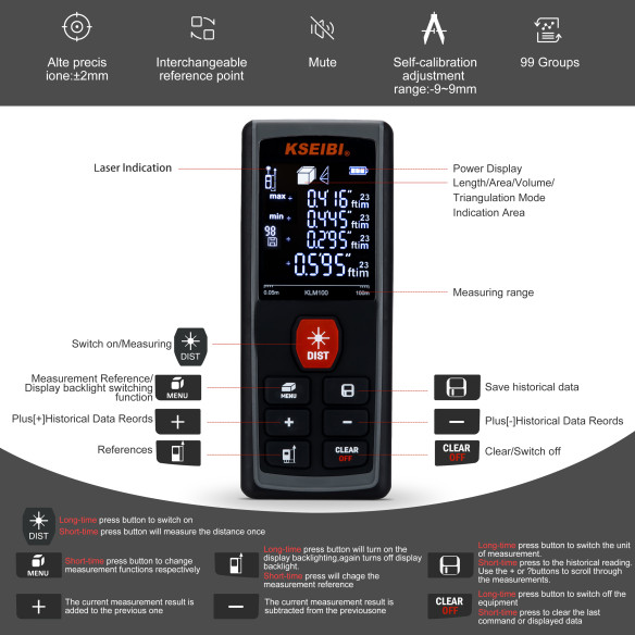 Accurate and Easy-to-Use Laser Measure up to 50m | KSEIBI