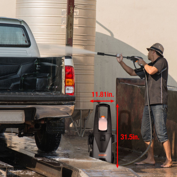 Powerful High Pressure Washer 135 Bar for Ultimate Cleaning | KSEIBI