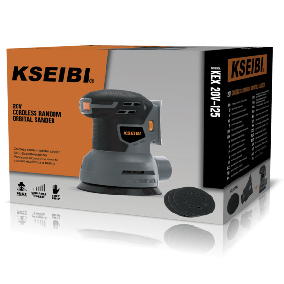 Levigatrice rotorbitale a batteria 20V per lavori precisi | KSEIBI