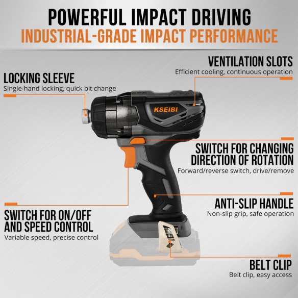 Chave de Impacto Sem Fio 20v Kdr 20v-160, 1/4'' | KSEIBI