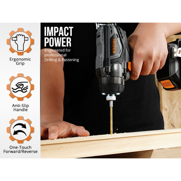 Powerful 20V Cordless Impact Driver for Precision Work | KSEIBI