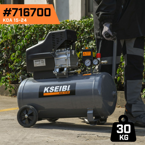 Compressore d'aria KDA 15-24, 24l, 2HP per uso professionale | KSEIBI