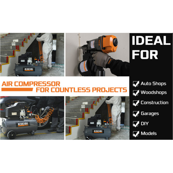 Compresor de aer KDA 15-24, 24l, 2cp - Performanță și Fiabilitate | KSEIBI