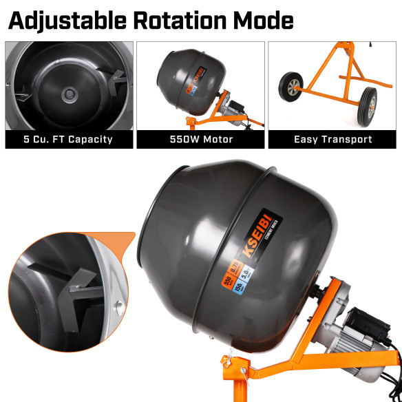 High-Quality Portable Cement Mixer for Construction Projects | KSEIBI