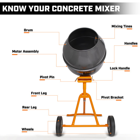 High-Quality Portable Cement Mixer for Construction Projects | KSEIBI