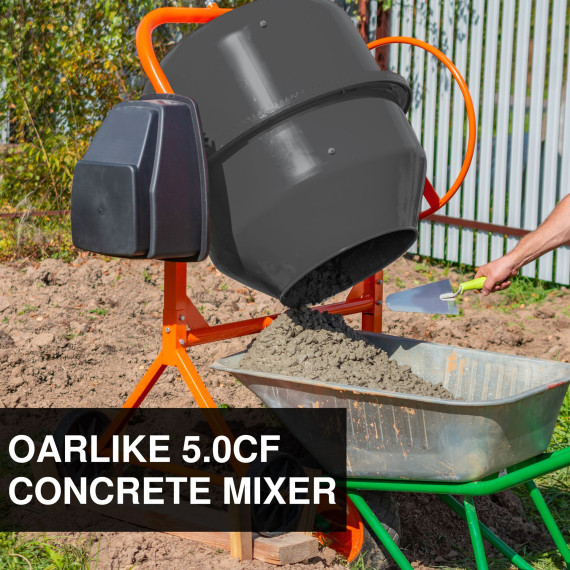 Hochwertiger Betonmischer für Profis | KCM 45-120 L, 4.2 Cu. Ft, 3/5 HP | KSEIBI