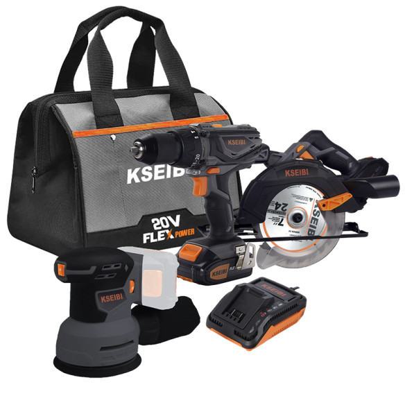 Kit combo d'outils électriques 20V max 3-outils pour bricoleurs | KSEIBI