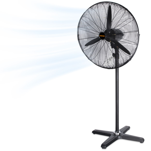 Ventilador industrial de pie 650mm 140W: potente y eficiente | KSEIBI
