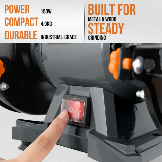 Powerful 150W Bench Grinder 150mm - Top Quality Tools | KSEIBI