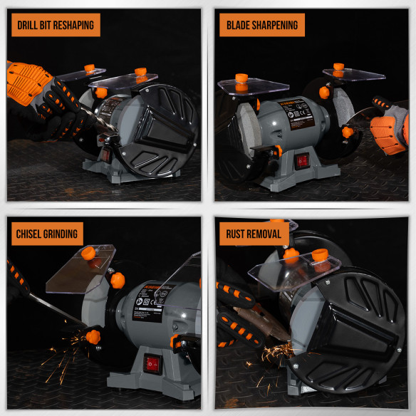 Powerful 150W Bench Grinder 150mm - Top Quality Tools | KSEIBI