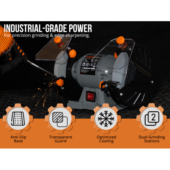 Powerful 150W Bench Grinder 150mm - Top Quality Tools | KSEIBI