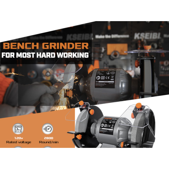 Powerful 150W Bench Grinder 150mm - Top Quality Tools | KSEIBI