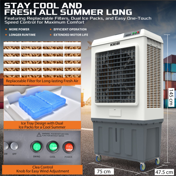 Αγοράστε τον καλύτερο Δροσιστήρα Αέρα 125L για το σπίτι σας | KSEIBI