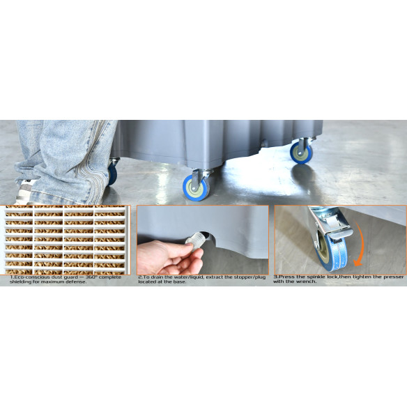 Enfriador de Aire Potente y Eficiente de 125l - ¡Ideal para el Verano! | KSEIBI