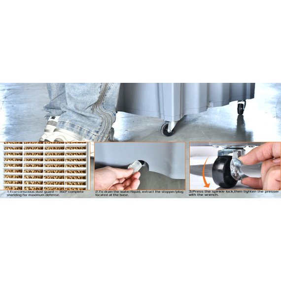 Ar Condicionado Portátil Kac 25-80: Potência de 250w e Capacidade de 80l | KSEIBI