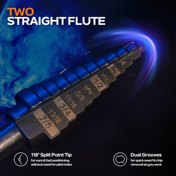 High-Quality HSS Step Drill Bits for Precision Drilling | KSEIBI