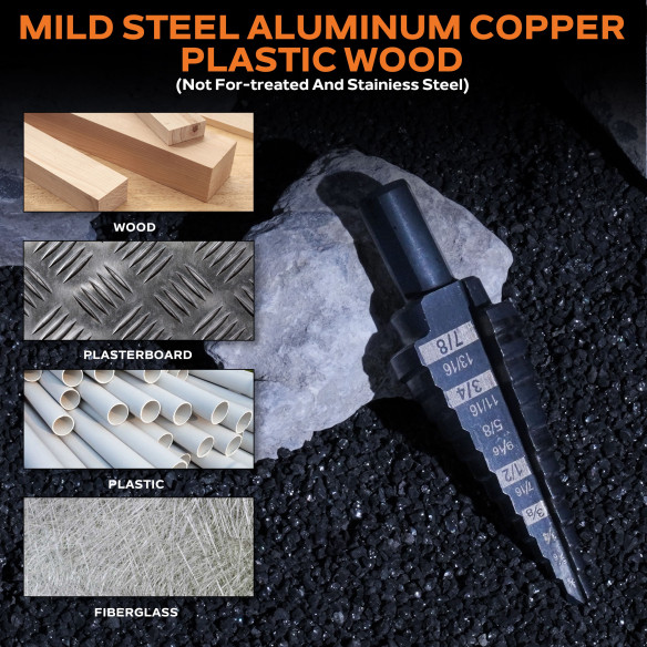 Brocas escalonadas hss en pulgadas de alta calidad | KSEIBI