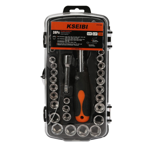 Conjunto de Soquetes Sextavados e Catraca 1/4": Qualidade e Versatilidade | KSEIBI