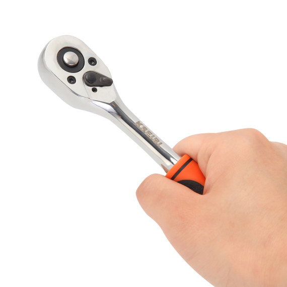 Set chei tubulare hexagonale și clichet 1/4", 22 buc. pentru mecanici | KSEIBI