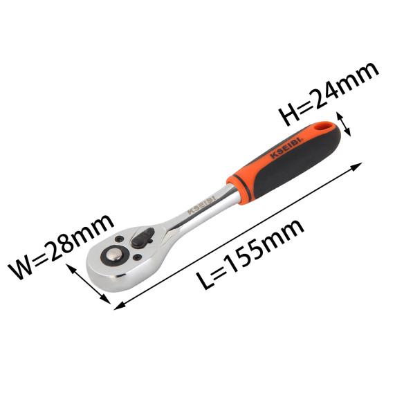 High-Quality Hexagon Socket and Ratchet Set for 1/4" Drive | KSEIBI