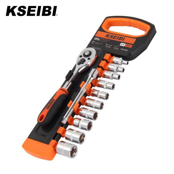 Set bussole esagonali e cricchetto 1/4" per professionisti | KSEIBI