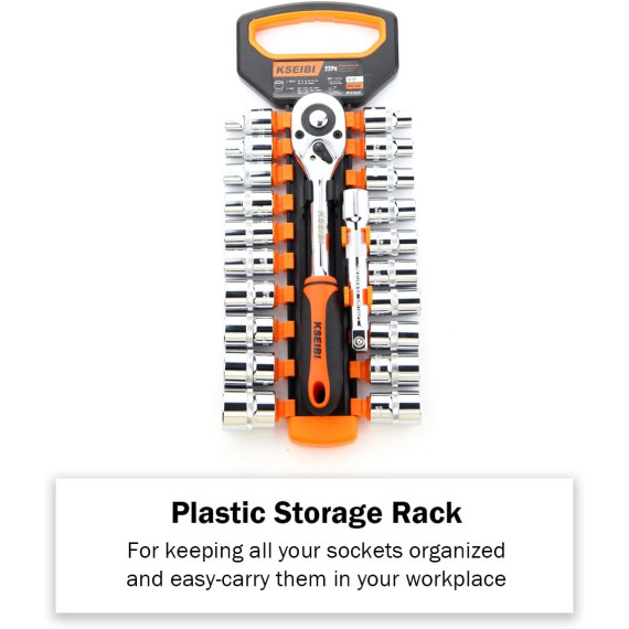 Conjunto de Soquetes Sextavados e Catraca 1/2": Qualidade e Versatilidade | KSEIBI