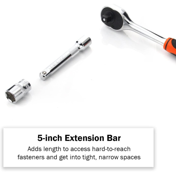 Hochwertiges Stecknuss- und Ratschen-Set 1/2", 22-tlg. für Profis | KSEIBI