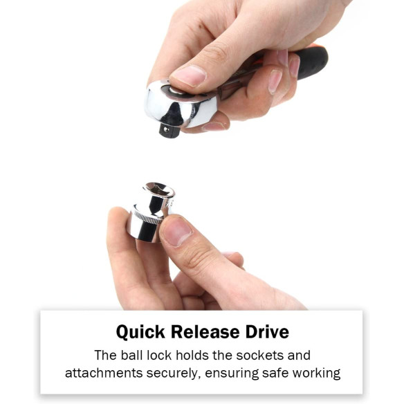 Hochwertiges Stecknuss- und Ratschen-Set 1/2", 22-tlg. für Profis | KSEIBI