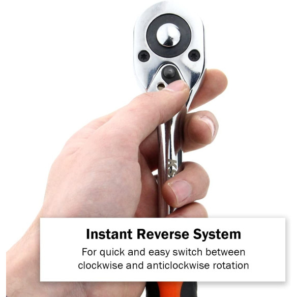 High-Quality Hexagon Socket And Ratchet Set for 1/2" Drives | KSEIBI