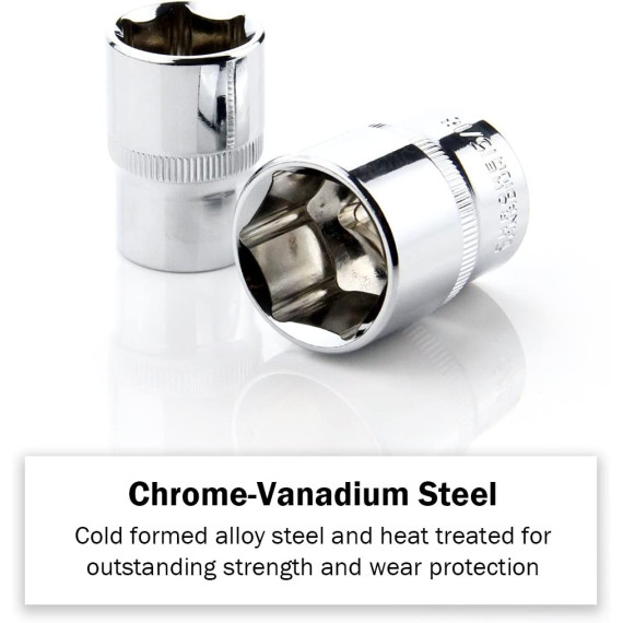 High-Quality Hexagon Socket And Ratchet Set for 1/2" Drives | KSEIBI