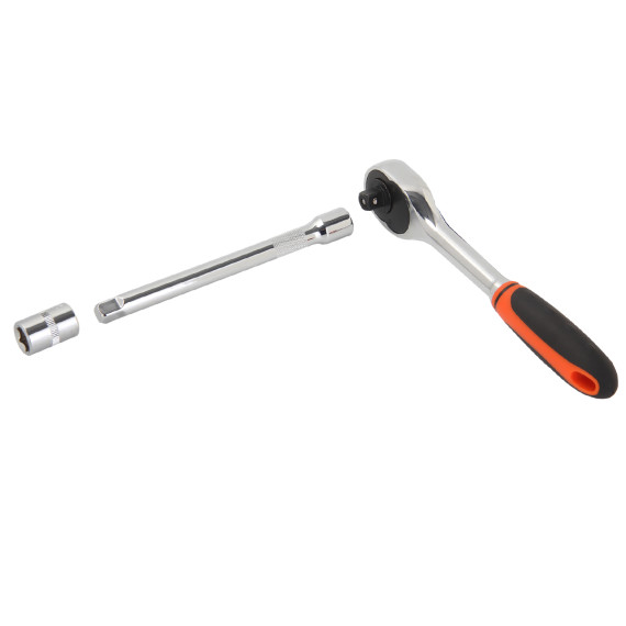 Hochwertiges Stecknuss- und Ratschen-Set 1/2", 22-tlg. für Profis | KSEIBI