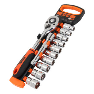 Stecknuss- und Ratschen-Set 1/2", 12-Tlg.