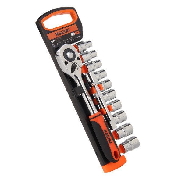 مجموعه سوکت و جغجغه 1/2 اینچ، 12 عددی برند کسیبی | KSEIBI