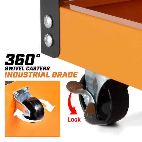 Premium Heavy-Duty Steel Utility Service Cart for Industrial Use | KSEIBI