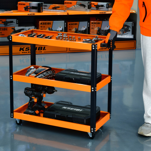 Carrello di Servizio in Acciaio Resistente per Lavoro Pesante | KSEIBI