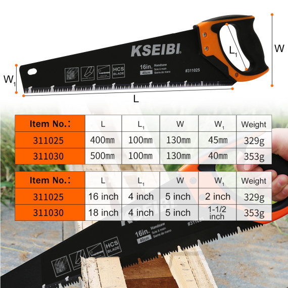 Υψηλής ποιότητας χειροπρίονο με λαβή ProGrip 18" (450 mm) | KSEIBI